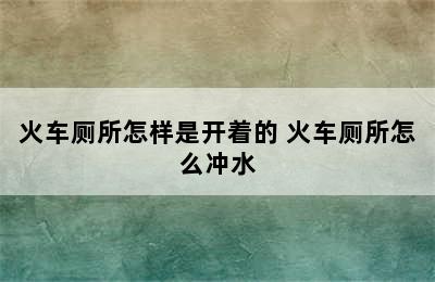 火车厕所怎样是开着的 火车厕所怎么冲水